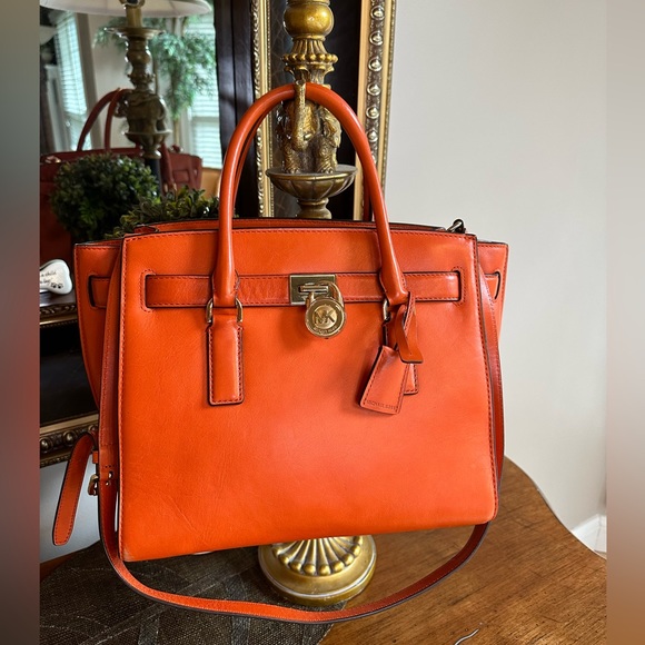 MICHAEL Michael Kors Handbags - 🛍️🛍️ MICHAEL BY MICHAEL KORS HAMILTON TANGERINE HANDBAG : INCLUDES DUST BAG 🧡